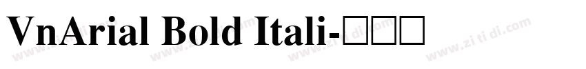 VnArial Bold Itali字体转换